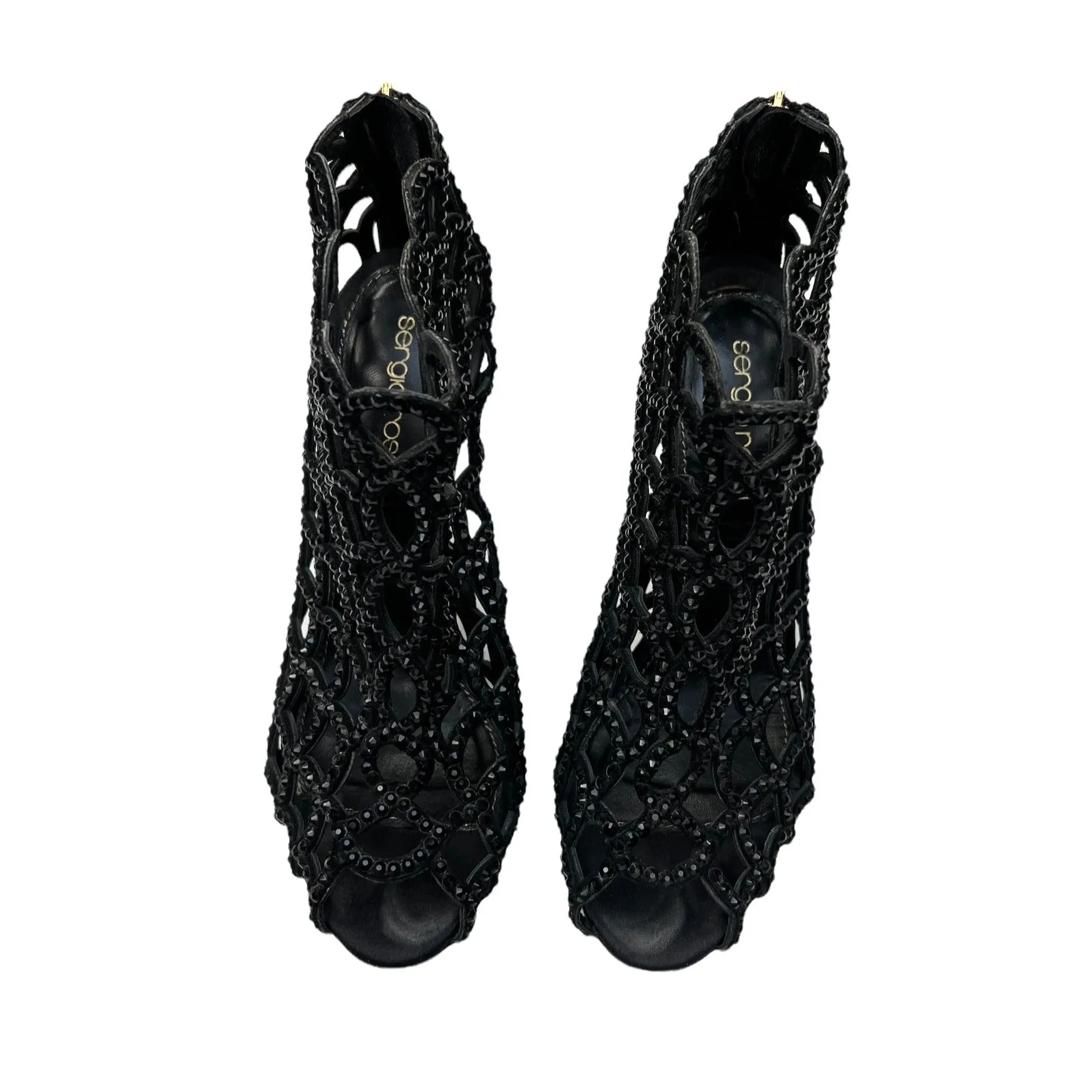 Black Crystal Heels - 5.5