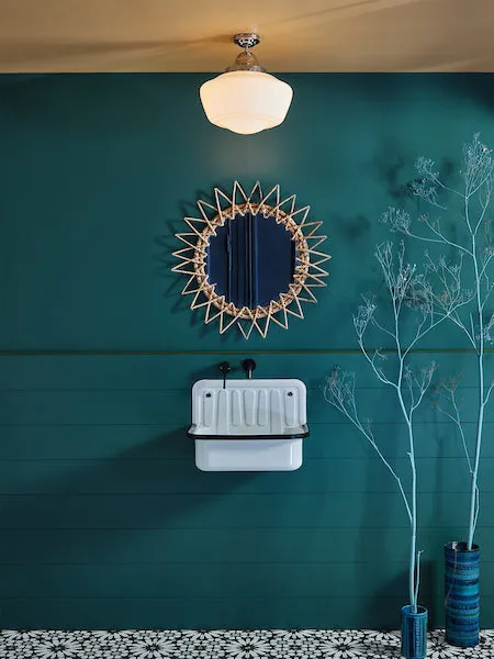 David Hunt Rydal Bathroom Ceiling Light Opal Glass IP44