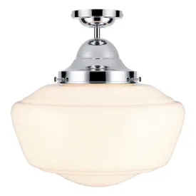 David Hunt Rydal Bathroom Ceiling Light Opal Glass IP44