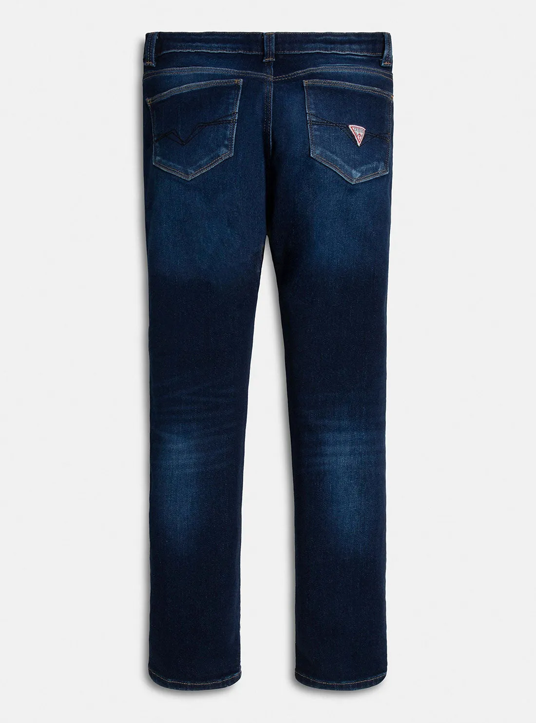 Eco Blue Denim Letters Slim Pants (7-16)