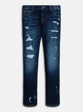 Eco Blue Denim Letters Slim Pants (7-16)