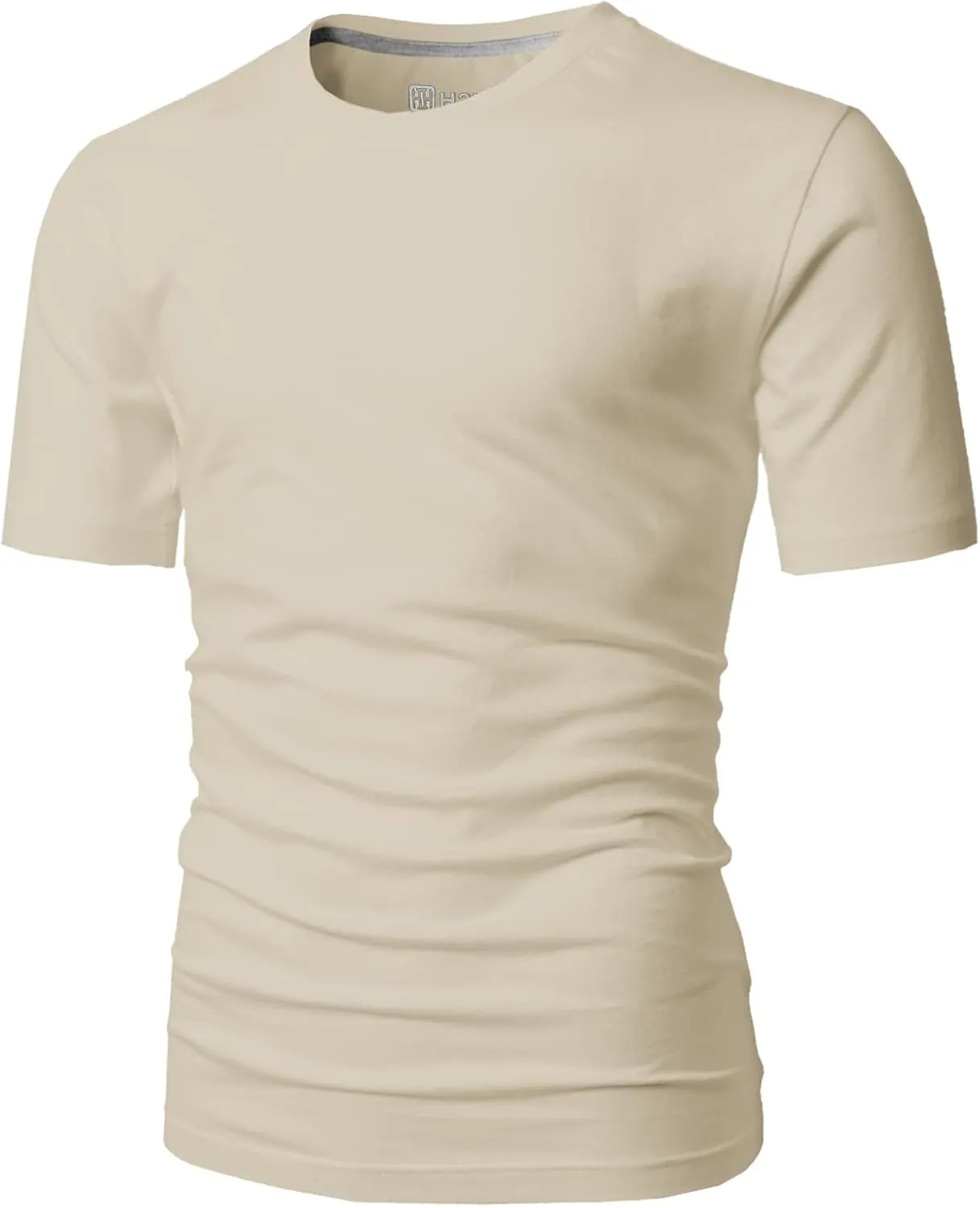 H2H Mens Casual Slim Fit Short Sleeve T-Shirts Soft Lightweight V-Neck/Crew-Neck Size XS to 3XL