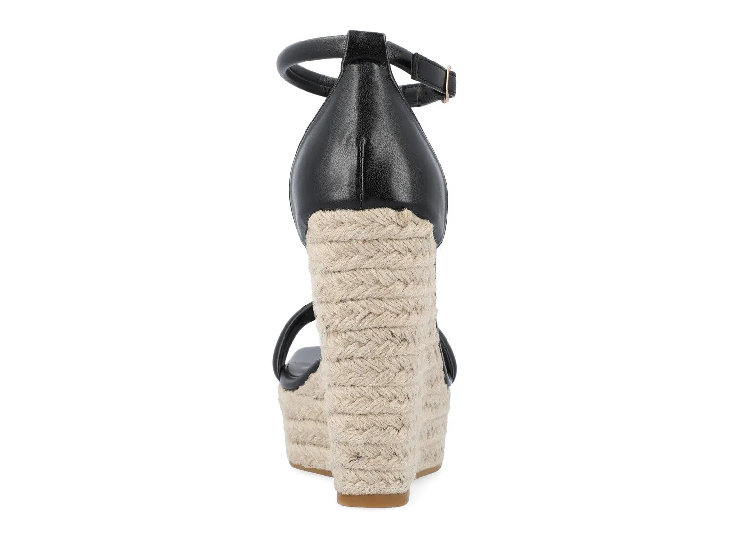 Journee Collection Olesia wedge espadrilles, black