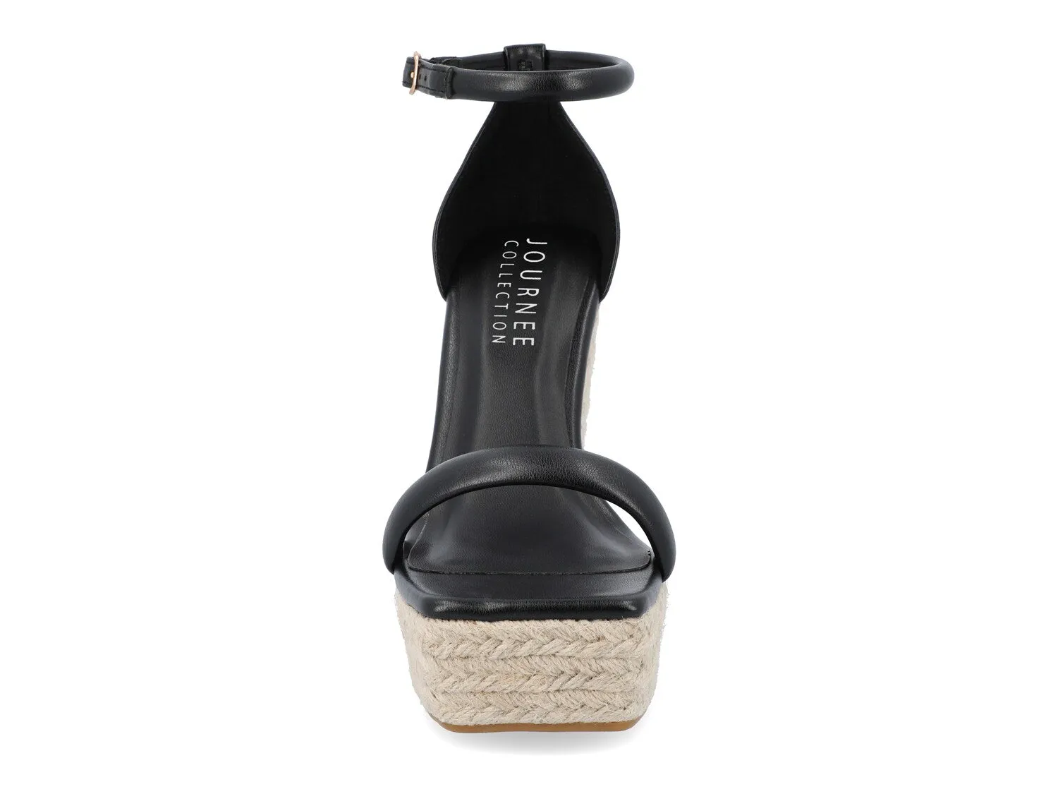 Journee Collection Olesia wedge espadrilles, black