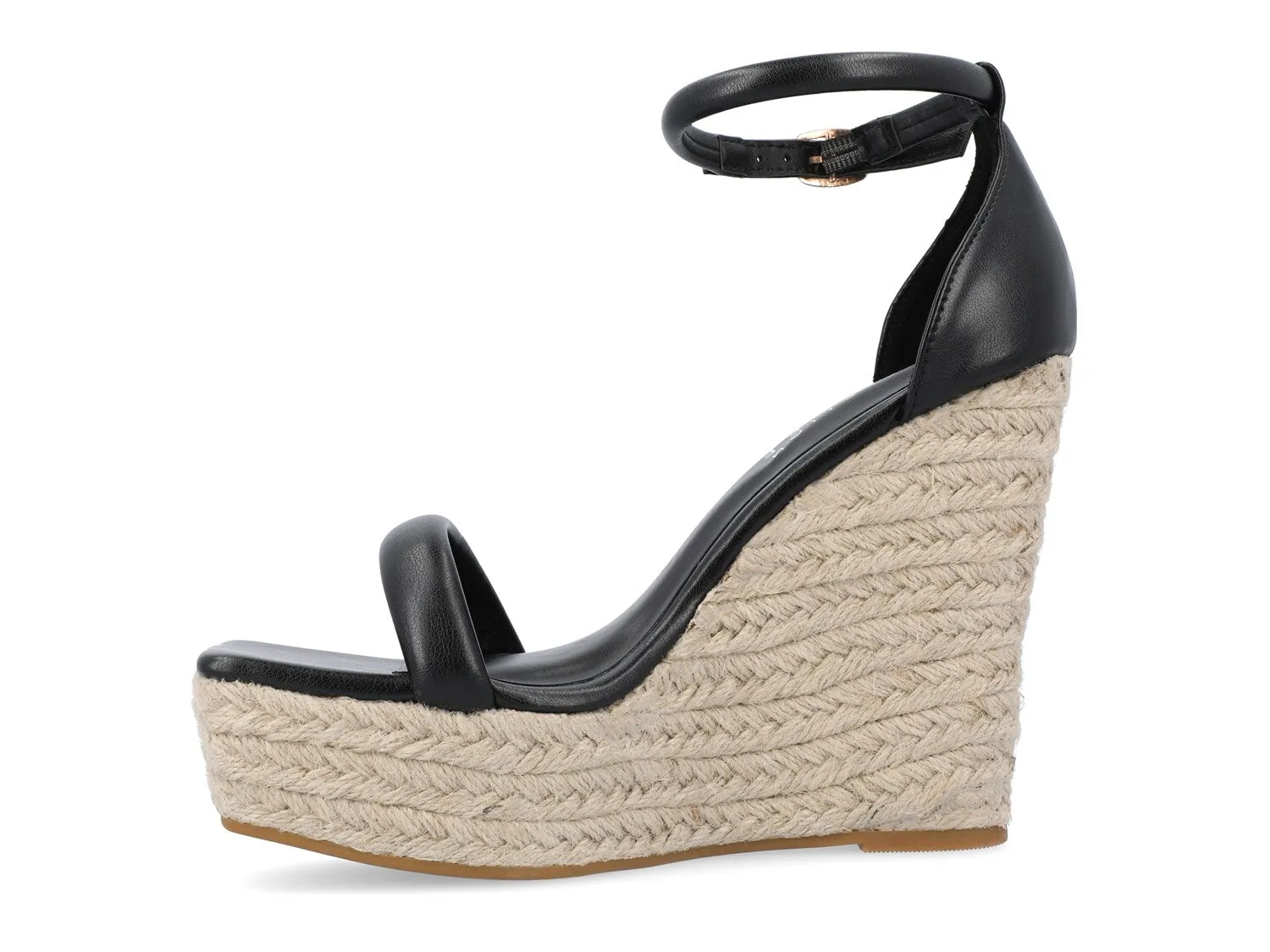Journee Collection Olesia wedge espadrilles, black