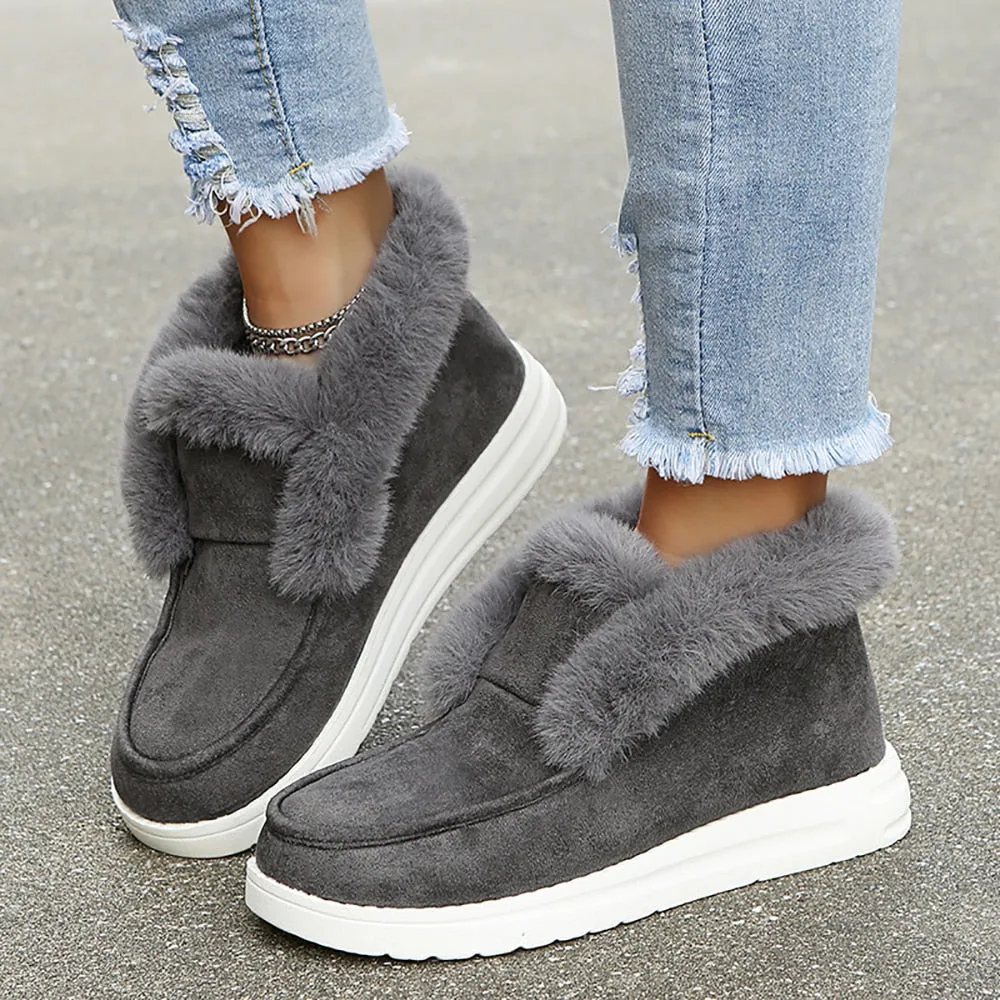 OCW Orthopedic Women Ankle Boots Arch Support Warm Suede Stylish