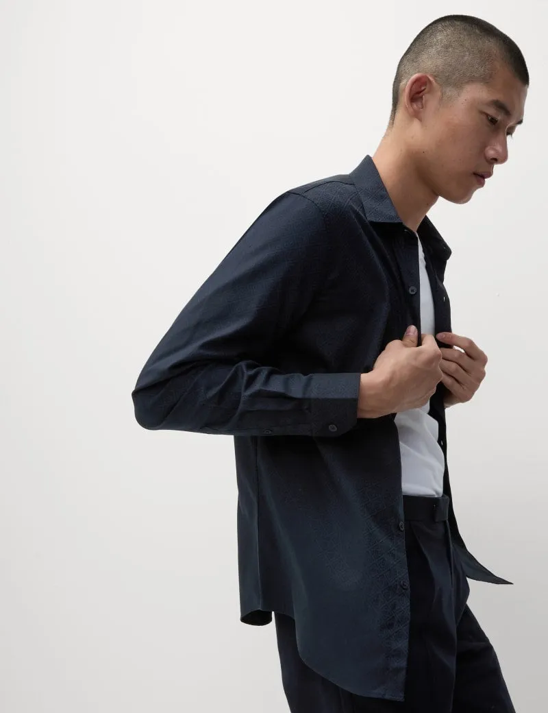Pure Cotton Diamond Print Shirt