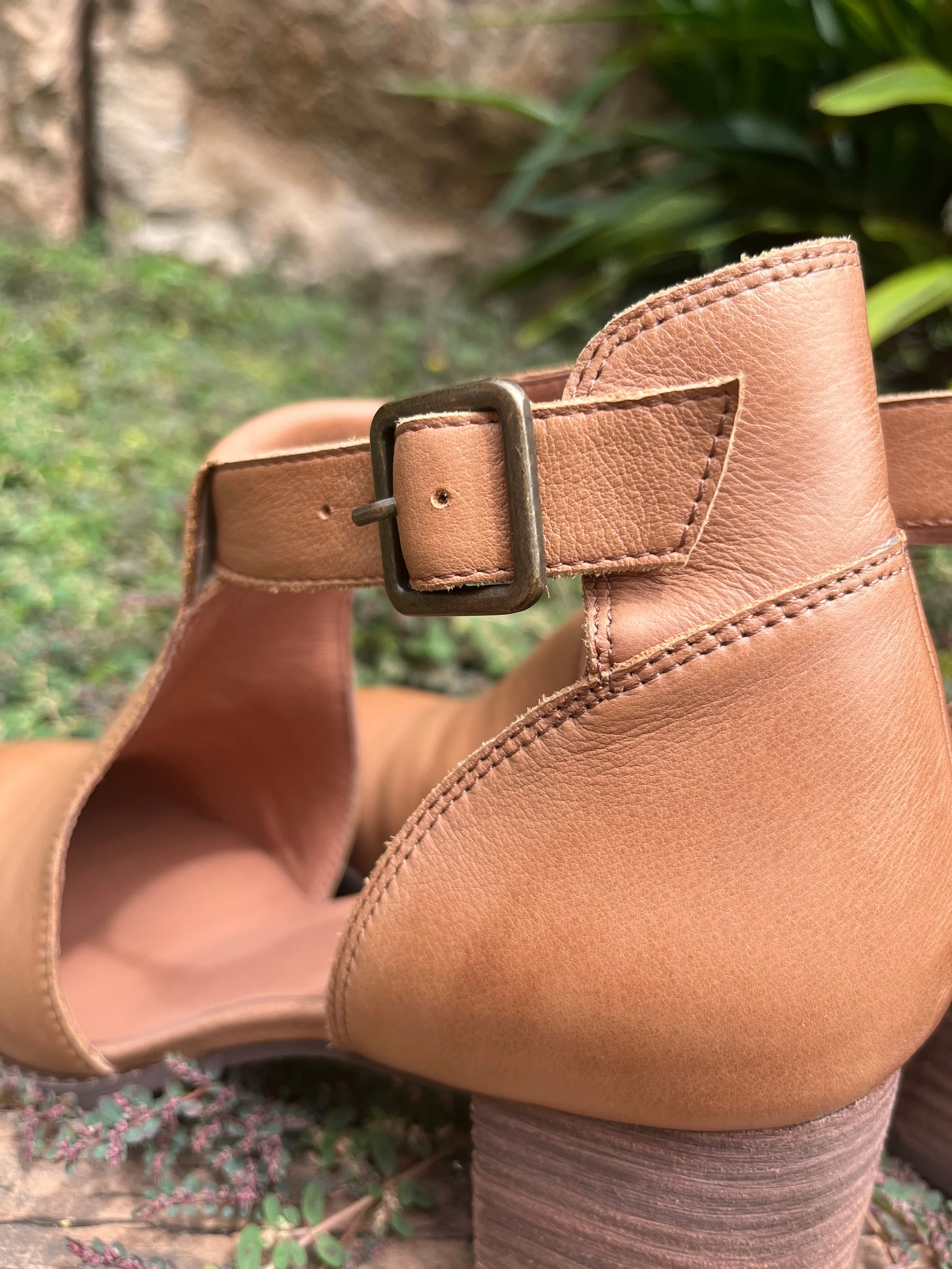 Shakila Leather Boot - Cognac/Chocolate