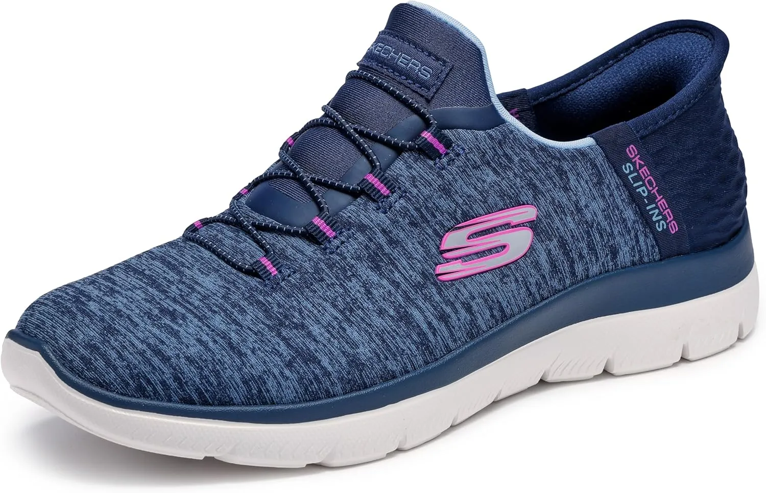 Skechers Women's Summits Hands-Free Slip-Ins  Memory Foam Insole, Heel Pillow, Vegan Materials Sneakers