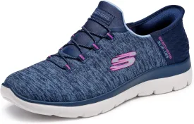 Skechers Women's Summits Hands-Free Slip-Ins  Memory Foam Insole, Heel Pillow, Vegan Materials Sneakers