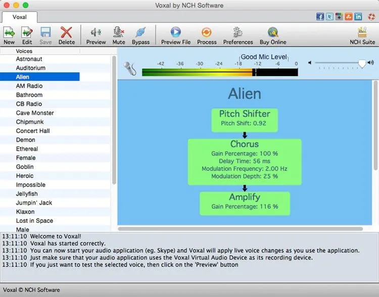 Voxal Voice Changer Software for Mac - Powerful and Real-time Voice Changing [Download]